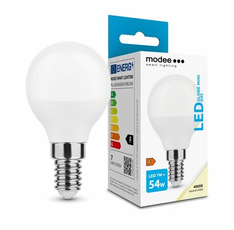 Modee E14 7W mini globe LED studená 4000K