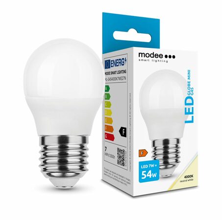 Modee E27 7W mini globe LED studená 4000K