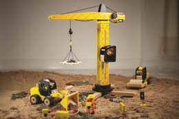 Tidlo Dřevěný jeřáb Poškozený obal