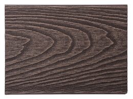 Terasové prkno G21 2,5 x 14,8 x 400 cm, Dark Wood s kulatými výřezy, WPC