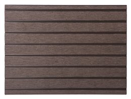Terasové prkno G21 2,5 x 14,8 x 400 cm, Dark Wood s kulatými výřezy, WPC