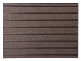 Terasové prkno G21 2,5 x 14,8 x 400 cm, Dark Wood s kulatými výřezy, WPC