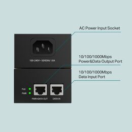 POE TP-Link POE170S PoE++ napájení 48 V, 60W, IEEE802.3af/at/bt