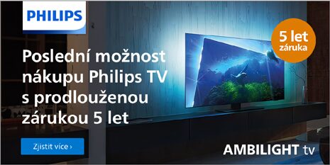 Záruka na 5 let na vybrané TV Philips. Poslední šance zakoupit TV Philips s prodlouženou zárukou na 5LET!!
