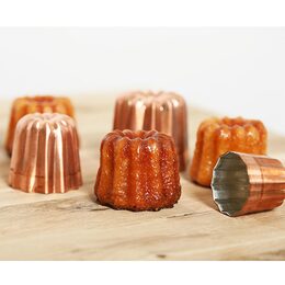 Měděná forma na Canelés de Buyer, 6820.35N, vroubkovaná, průměr 3,5 cm