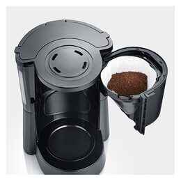 Kávovar Severin, KA 9554 Antracit, Type, uzávěr proti kapání, výklopný filtr,
s
