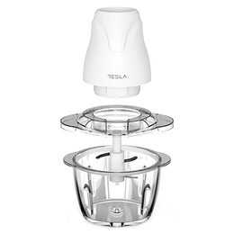 Sekáček potravin Tesla, FC302W, nádoba 1 L, nerezové čepele, 400 W