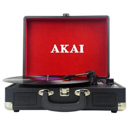 Gramofon AKAI, ATT-E10, kufříkový, 3 rychlosti, Bluetooth