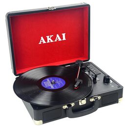 Gramofon AKAI, ATT-E10, kufříkový, 3 rychlosti, Bluetooth