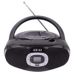CD přehrávač AKAI, BM004A-614, bluetooth, AM/FM rádio, LCD displej, USB, CD, 2 x