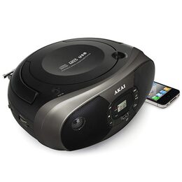 CD přehrávač AKAI, BM004A-614, bluetooth, AM/FM rádio, LCD displej, USB, CD, 2 x