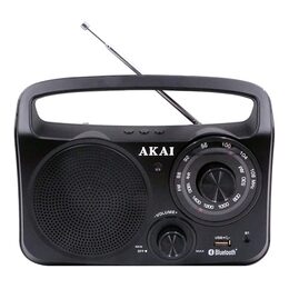 Rádio AKAI, APR-85BT, přenosné, Bluetooth, USB, AM/FM rádio, 240V nebo baterie