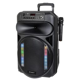 Reproduktor Trevi, XF 1560 KB, párty, MP3, LED displej, 2 x mikrofon, TWS,
blue