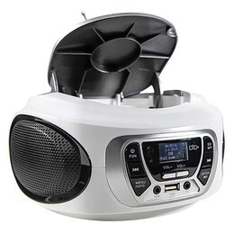 Přehrávač Trevi, CMP 510 DAB WH, přenosné, DAB/DAB+,FM, CD-MP3, CD-R/RW, USB,
d