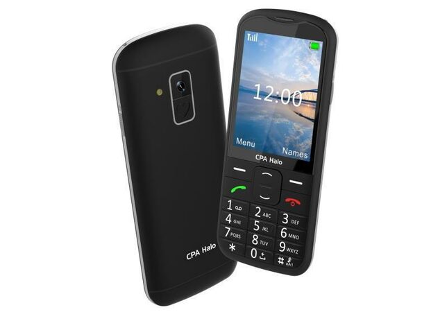 Telefon CPA Halo 28 Senior černý s nabíjecím stojánkem