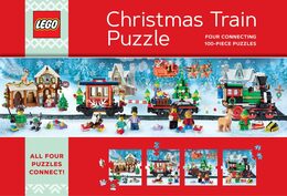 Chronicle Books Puzzle LEGO® Vánoční puzzle vlak 4x100 dílků