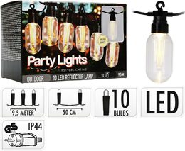 PROGARDEN Světelný řetěz LED PARTY 10 žárovek 9,5m KO-AF5300220