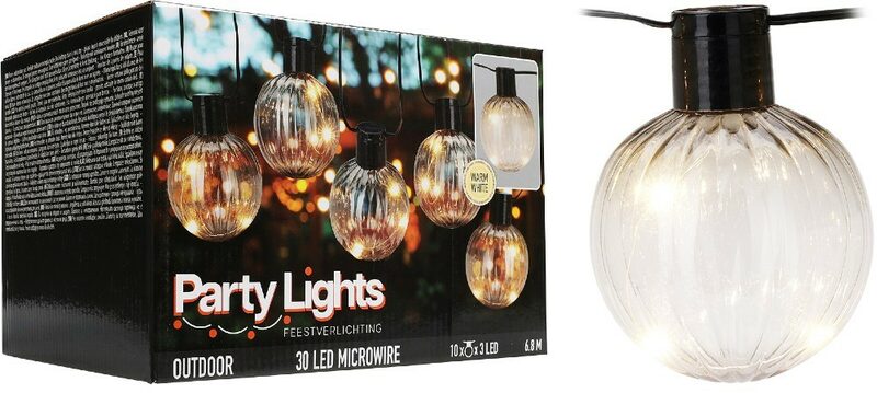 PROGARDEN Světelný řetěz žárovky  LED PARTY 10 ks 6,8m KO-AF5300250