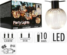 PROGARDEN Světelný řetěz LED PARTY 10 žárovek 6,8m KO-AF5300250