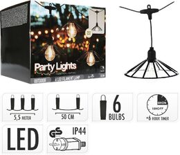 PROGARDEN Světelný řetěz žárovky  LED PARTY 6 ks 5,5m KO-AF5300260
