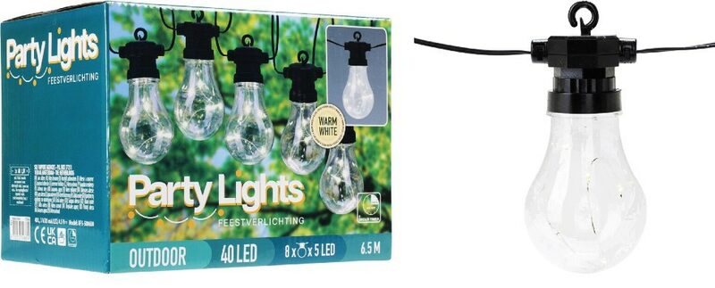 PROGARDEN Světelný řetěz žárovky  LED PARTY 8 ks 6,6m KO-AF5500600