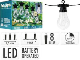 PROGARDEN Světelný řetěz LED PARTY 8 žárovek 6,6m KO-AF5500600