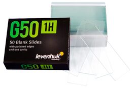 Levenhuk G50 1H Single Cavity Blank Slides, 50 ks