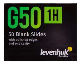 Levenhuk G50 1H Single Cavity Blank Slides, 50 ks