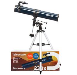 Hvězdářský dalekohled Discovery Spark 114 EQ s knížkou