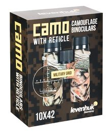Binokulární dalekohled se zaměřovačem Levenhuk Camo 10x42, Maple