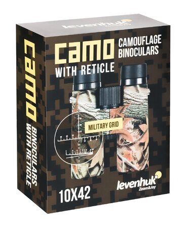 Binokulární dalekohled se zaměřovačem Levenhuk Camo 10x42, Grass