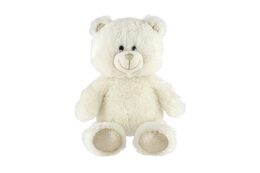 Teddies Snílek medvěd bílý plyš 40cm na baterie se světlem se zvukem v sáčku