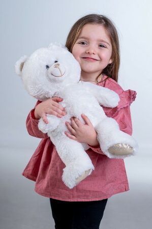 Teddies Snílek medvěd bílý plyš 40cm na baterie se světlem se zvukem v sáčku