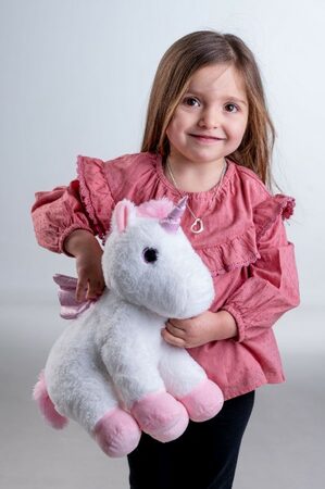 TEDDIES Dětský jednorožec s křídly 38 cm