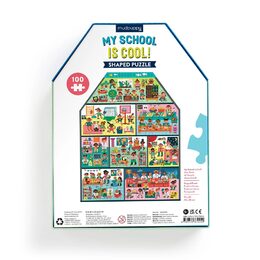 Mudpuppy Moje škola- puzzle ve tvaru domu 100 dílků