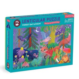 Mudpuppy Puzzle s lentikulárním efektem Les ve dne, v noci 75 dílků