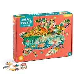 Mudpuppy Puzzle Mokřady ve tvaru želvy 300 dílků