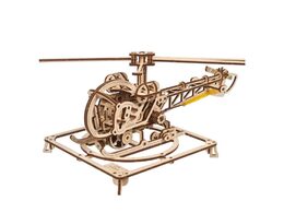 Ugears 3D Dřevěné mechanické puzzle MINI Helicopter