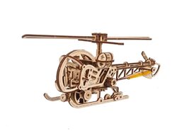 Ugears 3D Dřevěné mechanické puzzle MINI Helicopter