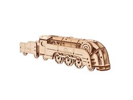 Ugears 3D dřevěné mechanické puzzle MINI Lokomotiva