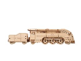 Ugears 3D dřevěné mechanické puzzle MINI Lokomotiva