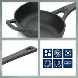 KELA Pánev litinová CALIDO černá 28 cm KL-12478