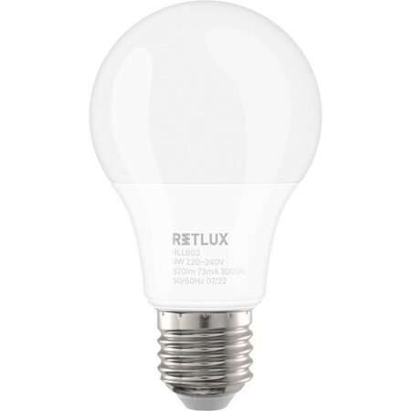 RLL 603 A60 E27 bulb 9W WW D RETLUX