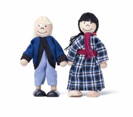 Hračka Woody Domeček dvoupatrový s balkonem a příslušentsvím