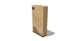 Koš na prádlo G21 38 l s úložnými boxy, bambusový
