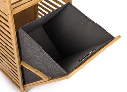 Koš na prádlo G21 30 l s policemi, bambusový