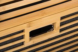 Koš na prádlo G21 30 l s policemi, bambusový