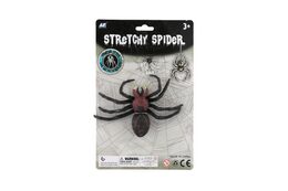 Pavouk antistresový natahovací silikon 10x12cm 2 barvy na kartě