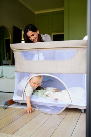 Postýlka MoMi SMART BED 4v1 béžová