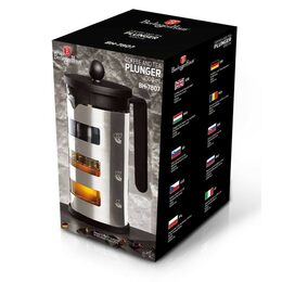 BERLINGERHAUS Konvice na čaj a kávu french press 1 l Black Silver Collection BH-7807